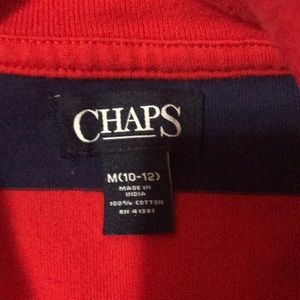 Chaps stripe blue white and red- long sleeve